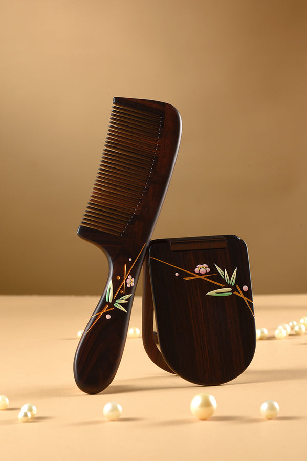 Blackwood Hair Comb & Mirror Set