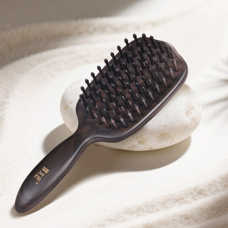 tooth inserted blackwood hair brush