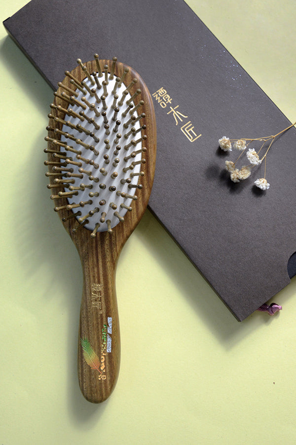 Autumn Feather Hair Brush