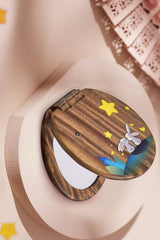 Bunny Wish Wood Comb & Mirror Set