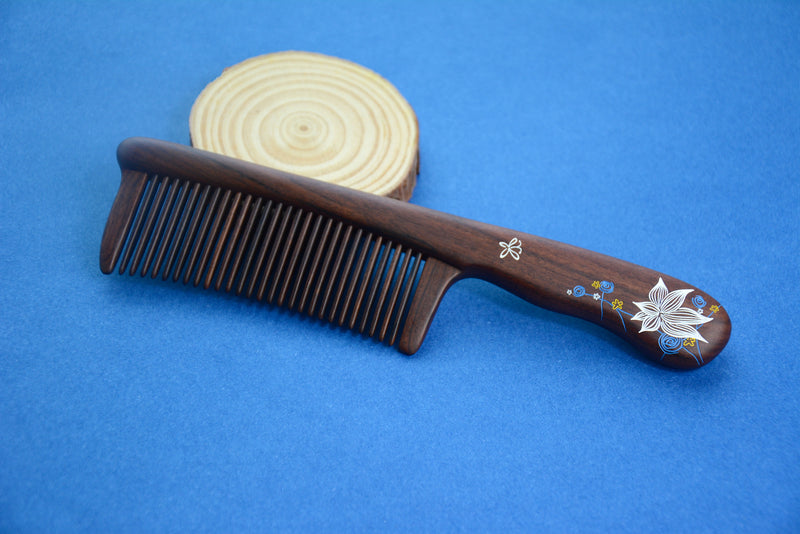 Flower Wooden Comb