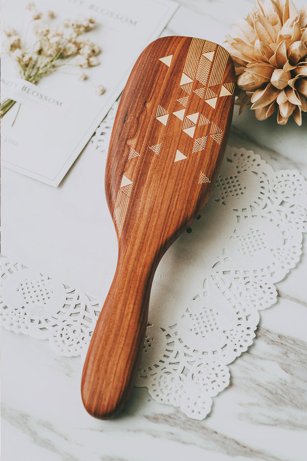 Star Wooden Hair Brush