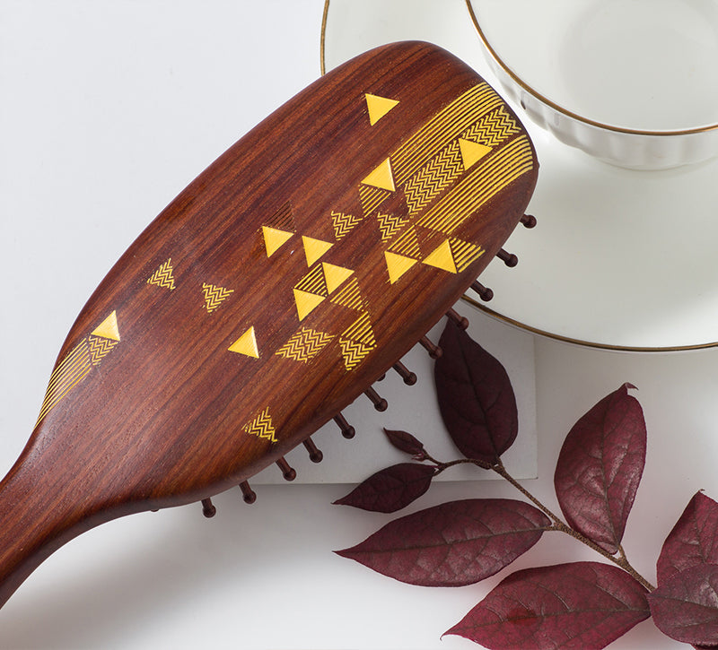 Star Wooden Hair Brush