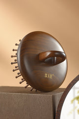 Wooden Cushion Handheld Hair Brush Round Shape