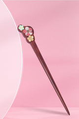 Flower Wood Hairpin