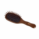 Peacock Wooden Hair Brush