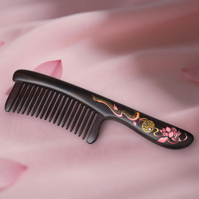 Artisan Wooden Hair Comb – Joyful Reunion