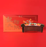 Wooden Comb with Dragon Pattern
