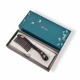 Tooth-inserted Wooden Comb with Seashell Decoration
