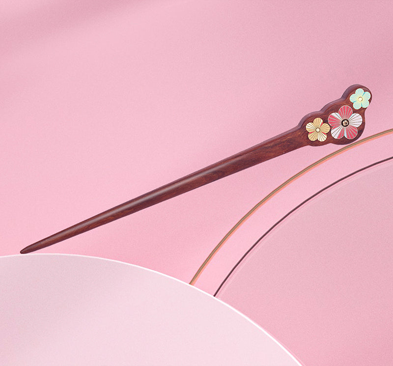 Flower Wood Hairpin