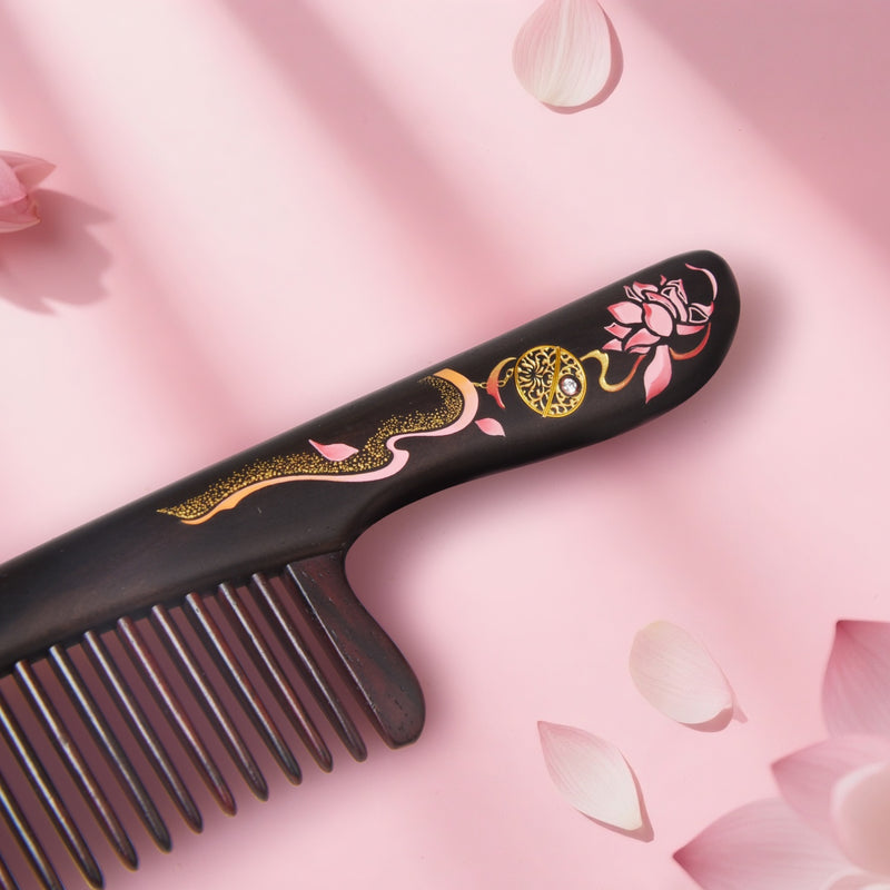 Artisan Wooden Hair Comb – Joyful Reunion