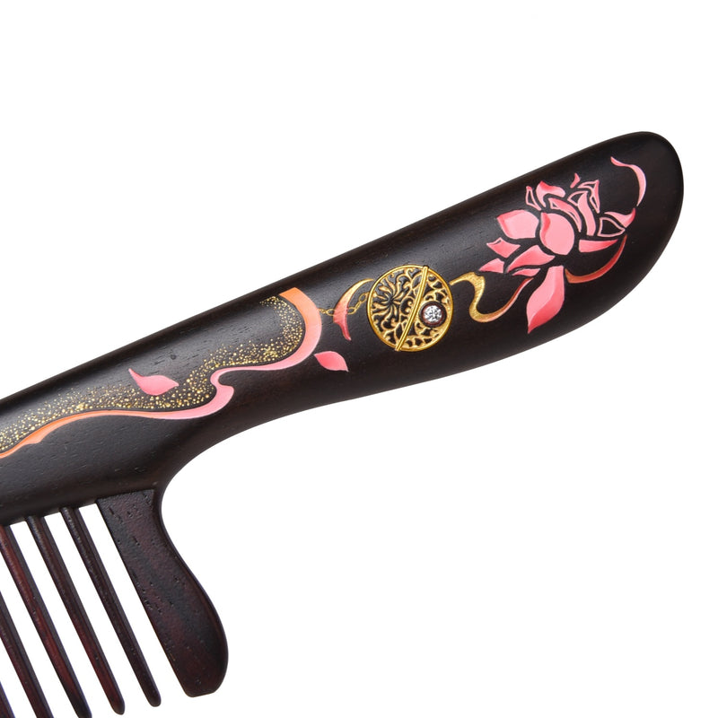 Artisan Wooden Hair Comb – Joyful Reunion