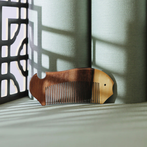 Handcrated Natural Wooden Hair Comb-KCTMD0602