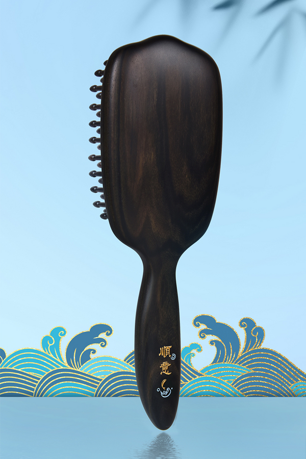 tooth inserted blackwood hair brush