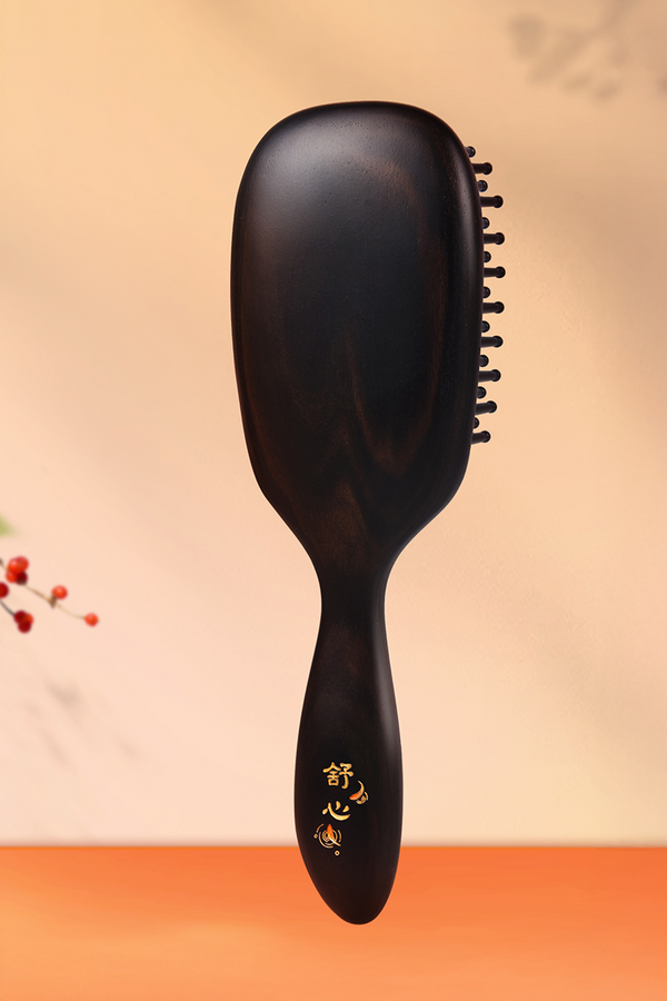 tooth inserted blackwood hair brush 2
