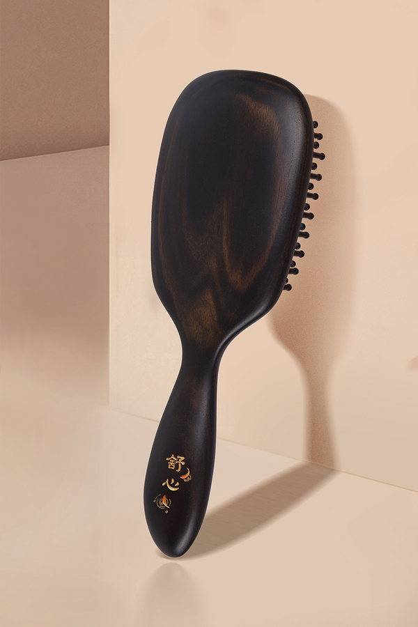 tooth inserted blackwood hair brush 2