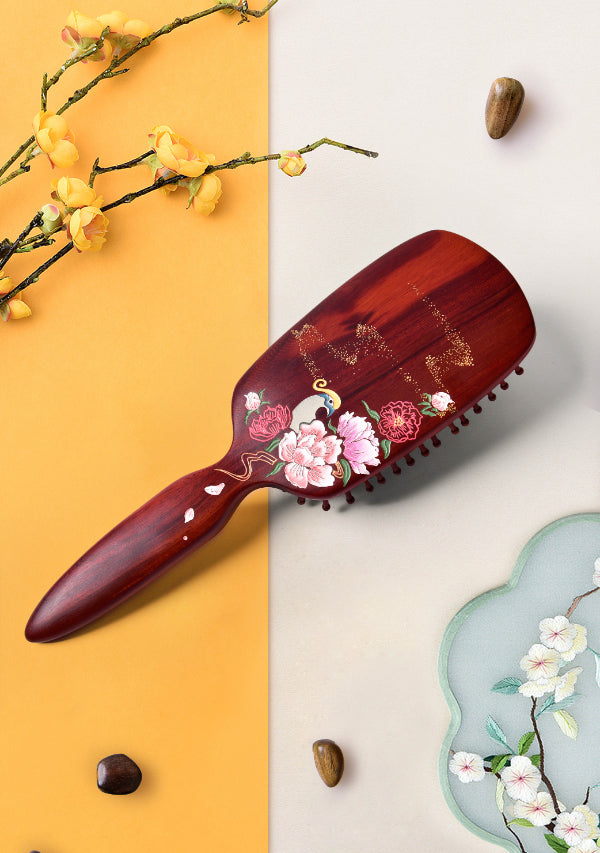 Precious Rosewood Hair Brush (Argus Pheasant)