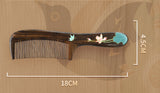 Wooden Comb & Mirror Set (Butterfly & Lotus )