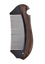 Natural Wood and Buffalo Horn Comb