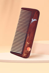 Rosewood Comb (Seashell Bird)