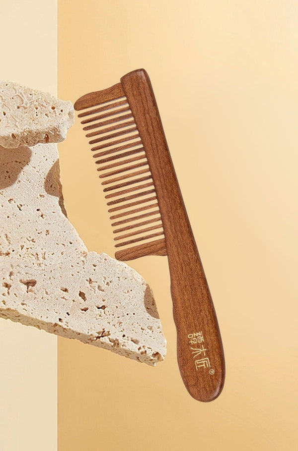 Teak Wooden Comb with handle