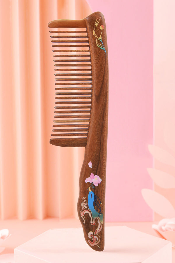 Sandalwood Comb (Blue Bird)