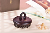 Rosewood Inserted Teeth Handheld Round Cushion Brush