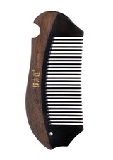Natural Wood and Buffalo Horn Comb