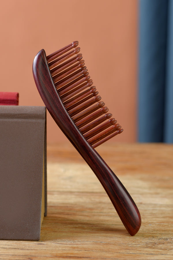 Rosewood Hair Brush teeth inserted