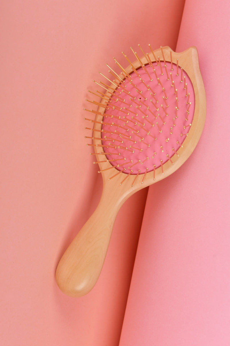 Cushion Hair Brush with metal bristles