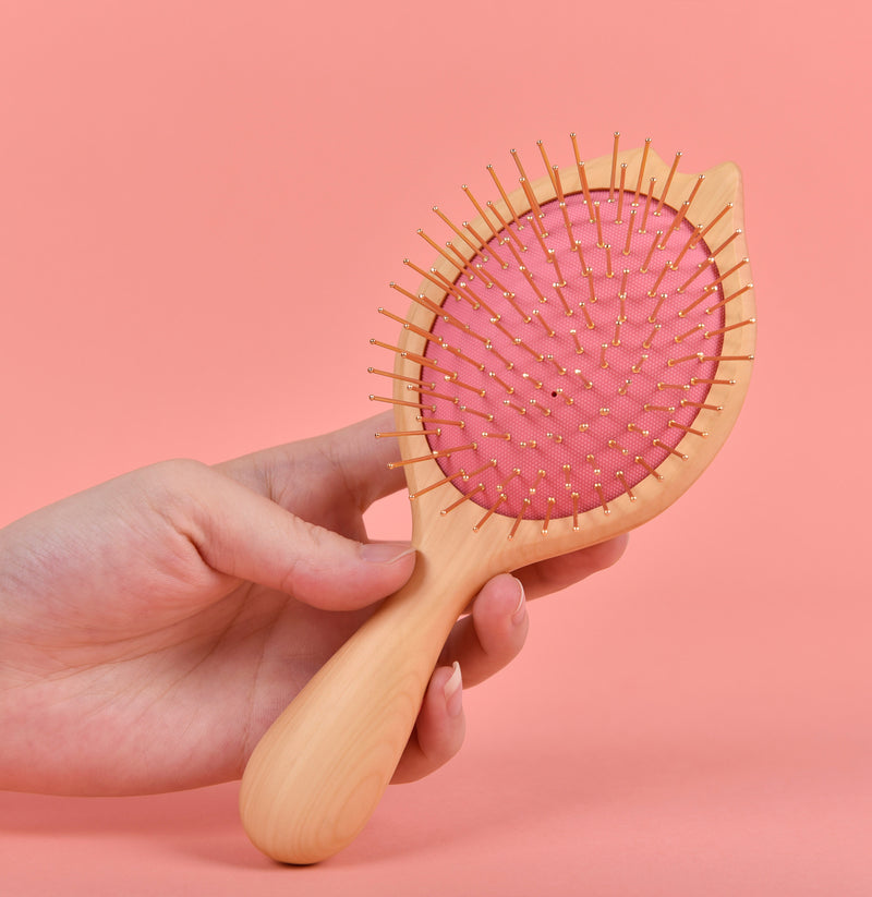 Cushion Hair Brush with metal bristles