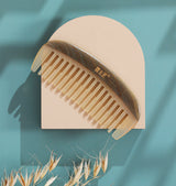 Sheep Horn & Wood Hair Comb