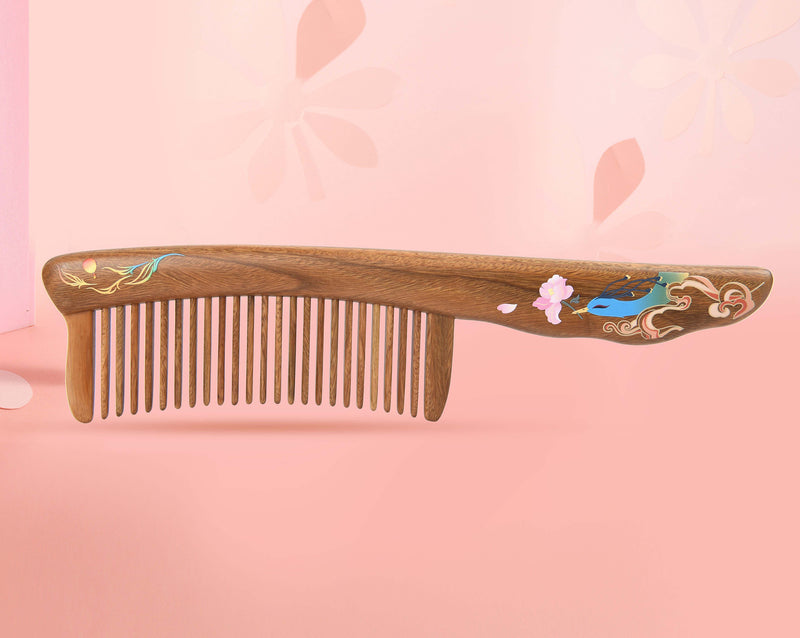 Sandalwood Comb (Blue Bird)