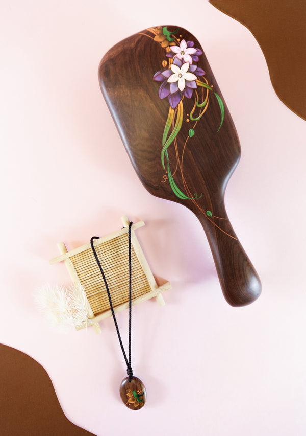 Nameless Flower Hair Brush