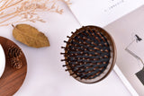Wooden Cushion Handheld Hair Brush Round Shape