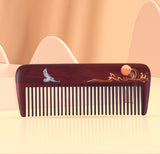 Rosewood Comb (Seashell Bird)