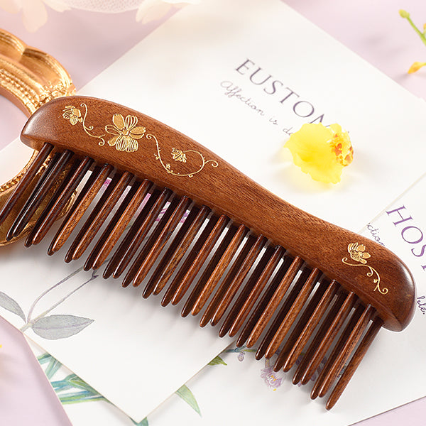 Wooden Comb Double-teeth-inserted – Tan Mujiang