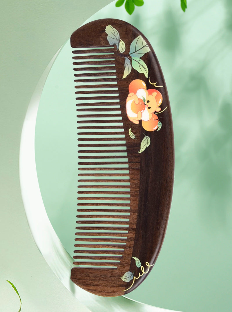 Orange Squirrel Hair Comb