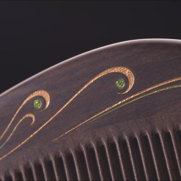 Peacock Plume Hair Comb