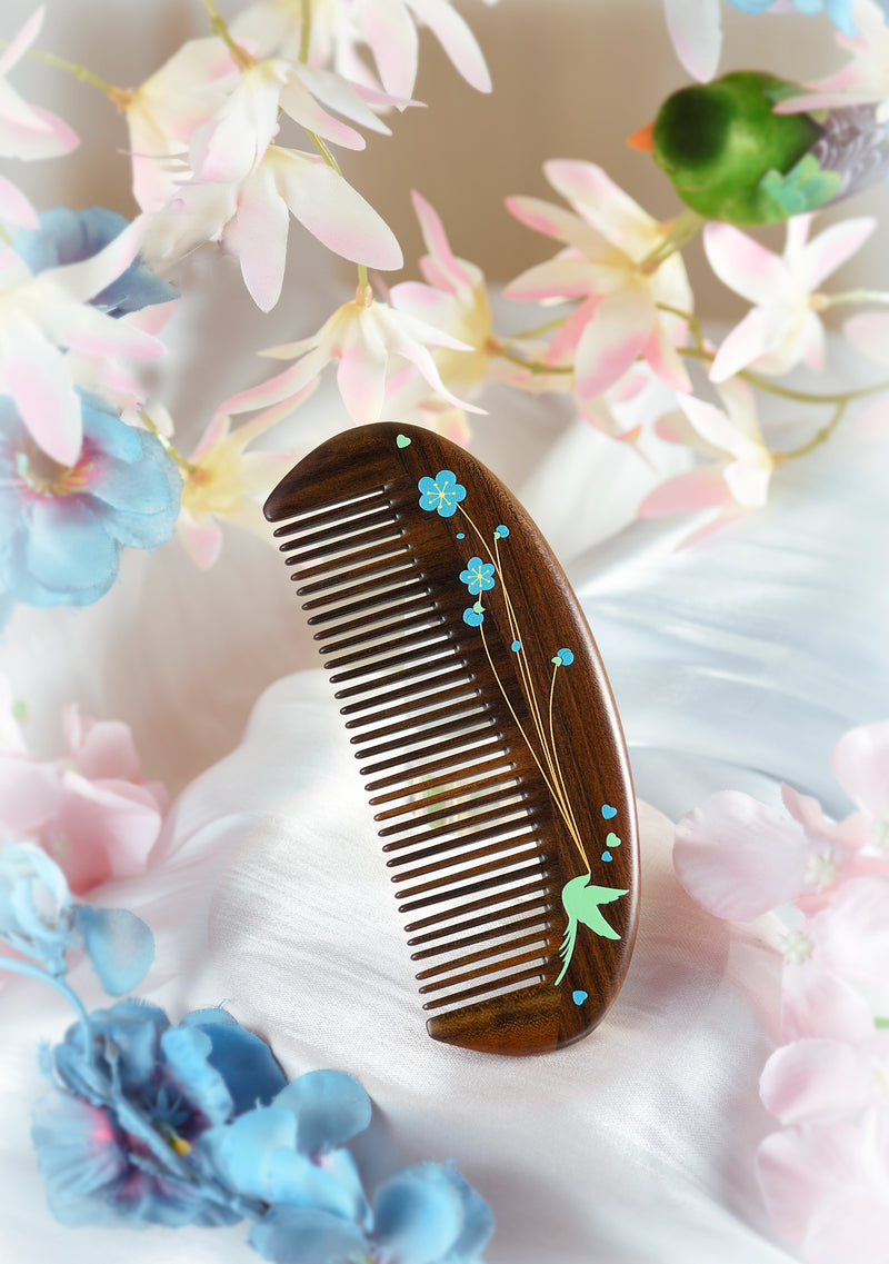 Blue Bird Hair Comb