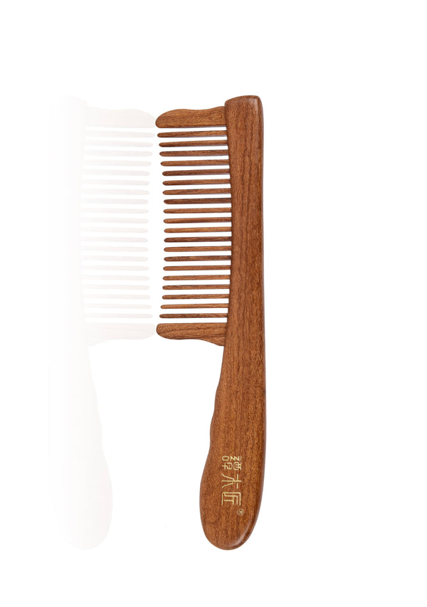 Teak Wooden Comb with handle