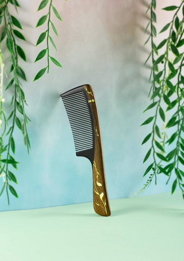 Wooden Buffalo Horn Comb Summertime