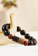 Couple Wood Bead Bracelet Set