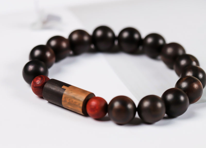 Couple Wood Bead Bracelet Set